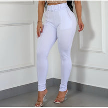 Calça Malha Crepe com Cinto Fake – Elegância e Conforto para Qualquer Ocasião - La Pupina