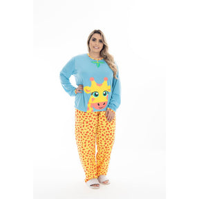 Pijama de Frio Feminino Longo - Conforto e Estilo para o Inverno - La Pupina