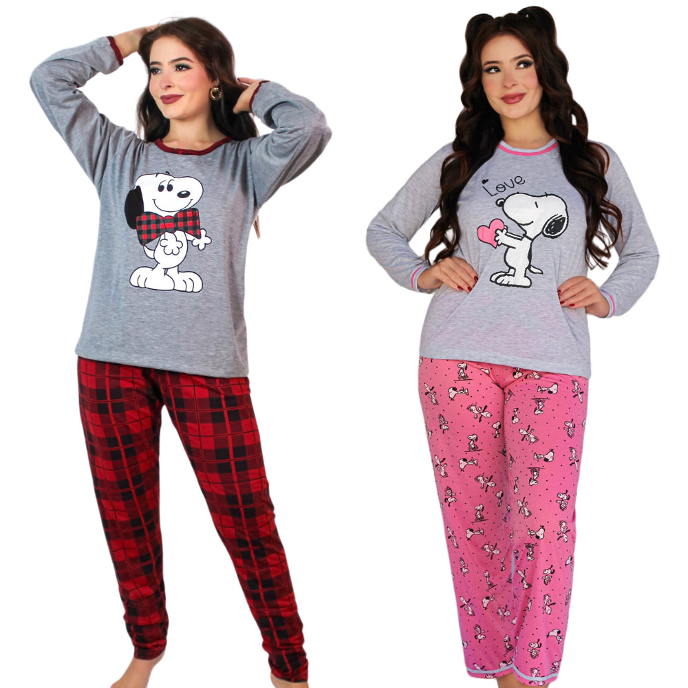 Pijama de Frio Feminino Longo - Conforto e Estilo para o Inverno - La Pupina