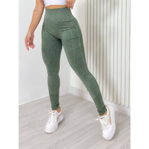 Calça Legging Esportiva Feminina Cintura Alta Elástica