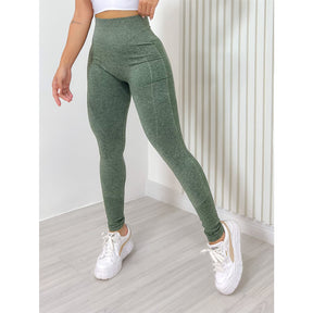 Calça Legging Esportiva Academia Feminina Cintura Alta Elástica