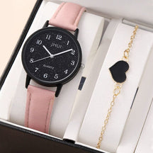 Relógio De Pulso Feminino Casual Pulseira De Couro - Ganhe 1 Pulseira Grátis