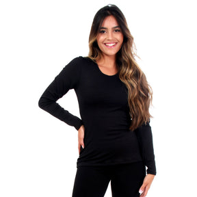 Blusa Termica Flanelada Feminina de Inverno Quentinha