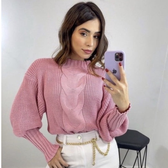 Blusa de Frio Feminina Estilo Blogueirinha