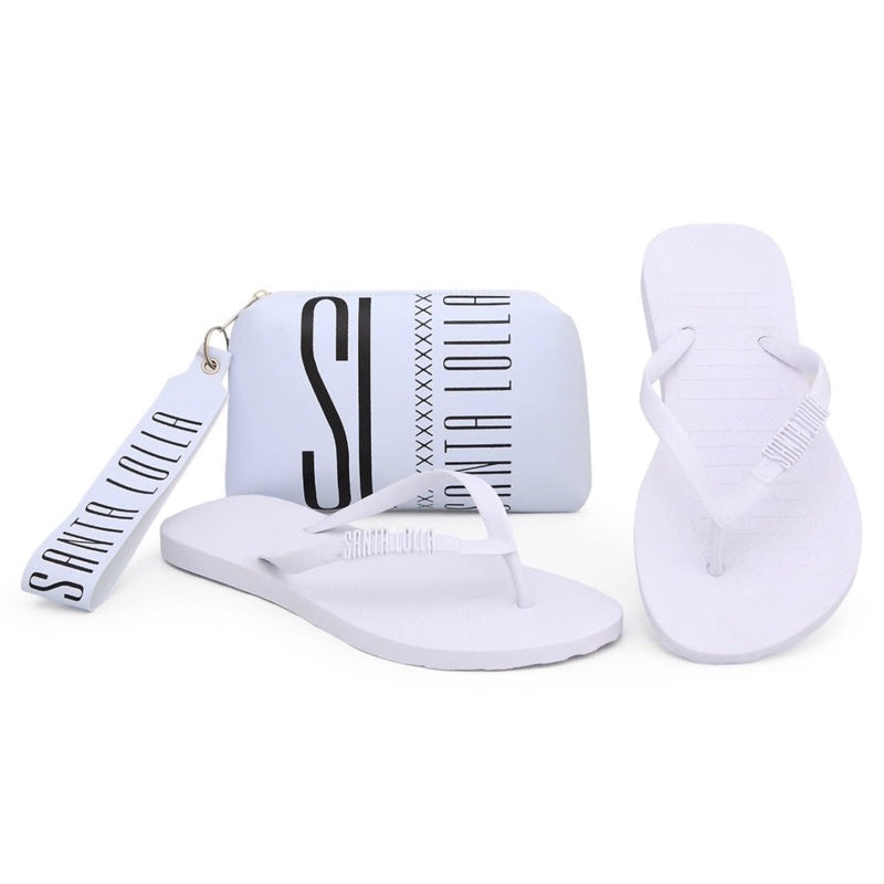 Kit Chinelo e Necessaire Bolsa de Mão - Santa Lolla