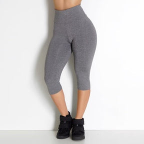 Kit 2 Calça Legging Corsário Cintura Alta Feminina Academia Fitness Lisa