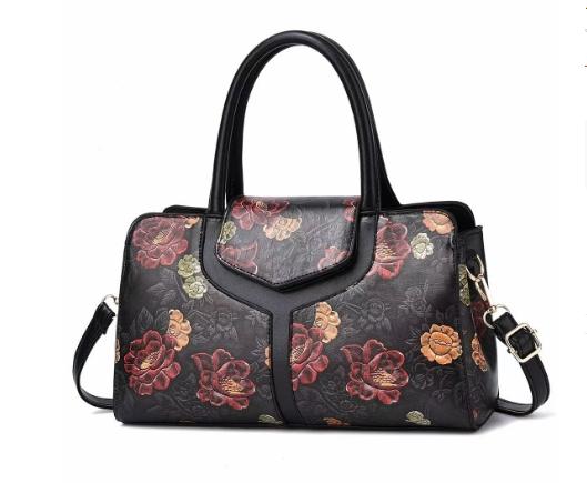 Bolsa Feminina de Couro Floral - Moiza