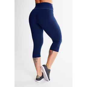 Kit 2 Calça Legging Corsário Cintura Alta Feminina Academia Fitness Lisa